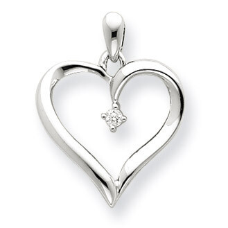 Diamond Heart Pendant 14k White Gold XP3578AA, MPN: XP3578AA, 818050011330