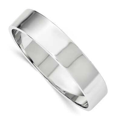 15.50mm Rhodium-plated Polished Slip-on Bangle Sterling Silver QB901