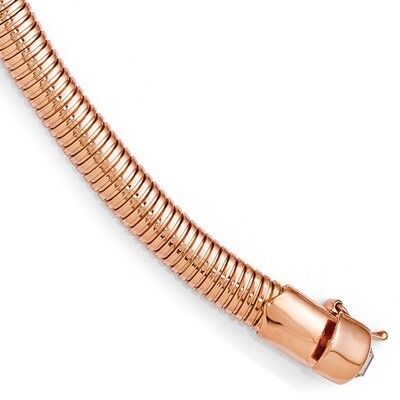 Leslie&#39;s Rose Gold-plated Polished Bracelet 7.5 Inch - Sterling Silver HB-QLF425-7.5, MPN: QLF425-7…