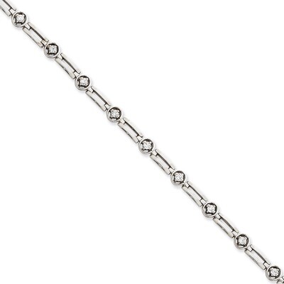 Holds 11 2.6mm Stones .77ct Fancy Tennis Bracelet Mounting 14k White Gold X788W, MPN: X788W,