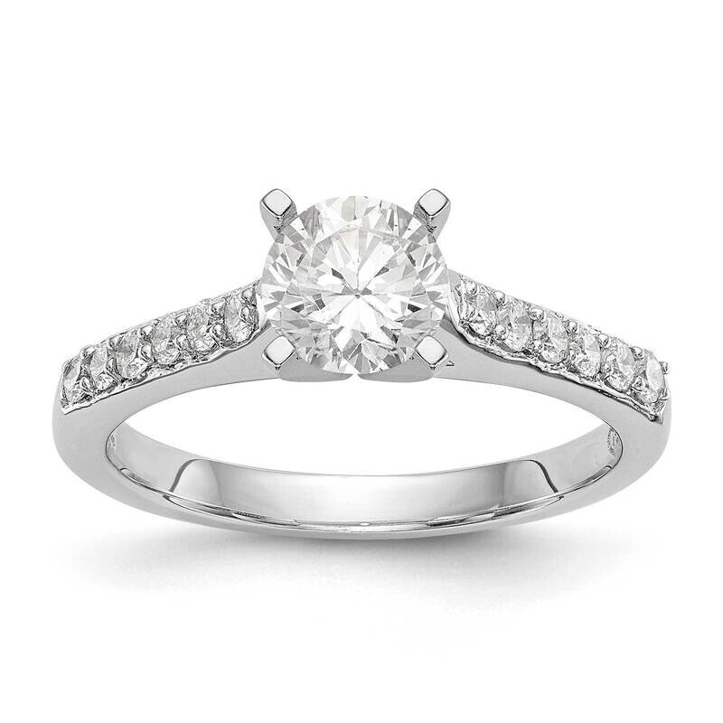 Diamond Si1/Si2, G H I, Peg Semi-Mount Engagement Ring 14k White Gold Lab Grown RM2779E-025-7WLG, M…