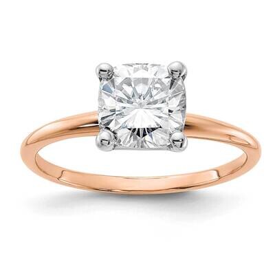3/4ct. 7.0mm G H I True Light Cushion Moissanite Solitaire Ring 14k Rose Gold RGSH15C-14MT, MPN: RG…