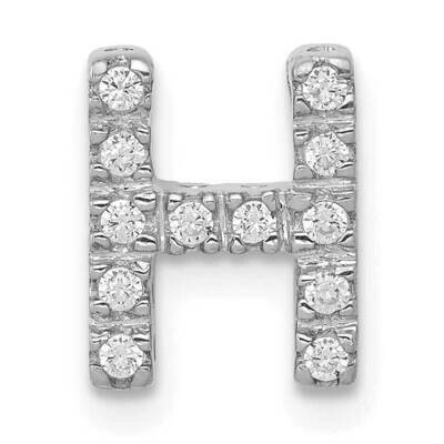 Initial H Charm 14k White Gold Diamond PM5221H-013-WA, MPN: PM5221H-013-WA, 883957516158
