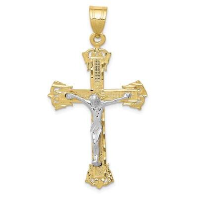 Two-Tone Diamond-Cut Crucifix Pendant 10k Gold 10C2000, MPN: 10C2000, 196904100868