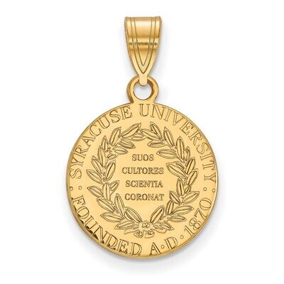Syracuse University Medium Crest Pendant Gold-plated Silver GP038SYU, MPN: GP038SYU, 886774939551