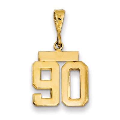 Number 90 Charm 14k Gold Small Polished SP90, MPN: SP90, 883957144900