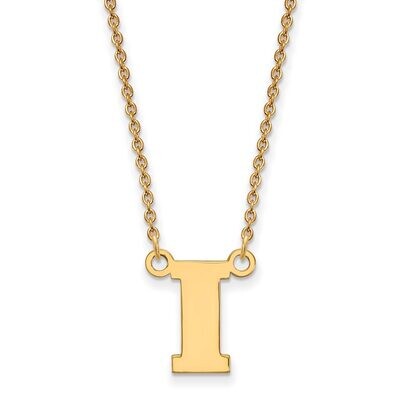 University of Iowa Small Pendant with Chain Necklace Gold-plated Silver GP068UIA-18, MPN: GP068UIA-…