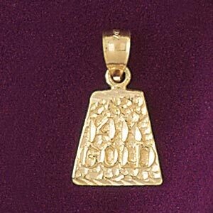 Dazzlers Jewelry Nuggets Pendant Necklace Charm Bracelet in Yellow, White or Rose Gold 5769, MPN: D…