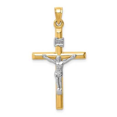 Hollow Crucifix Pendant 14k Two-tone Gold XR1846, MPN: XR1846, 883957964669