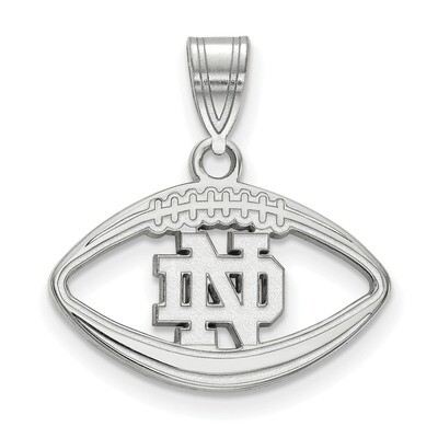 University of Notre Dame inside Football Pendant Sterling Silver SS019UND, MPN: SS019UND, 191101124…