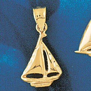 Dazzlers Jewelry Sailboat Pendant Necklace Charm Bracelet in Yellow, White or Rose Gold 1246, MPN: …