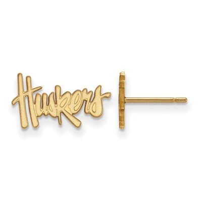 University of Nebraska x-Small Post Earring 14k Yellow Gold 4Y007UNE, MPN: 4Y007UNE, 886774866550