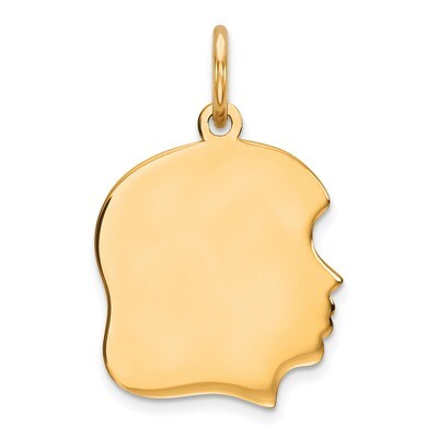 Engravable Girl Polished Disc Charm Sterling Silver Gold-plated QM353G/18, MPN: QM353G/18, 88395760…