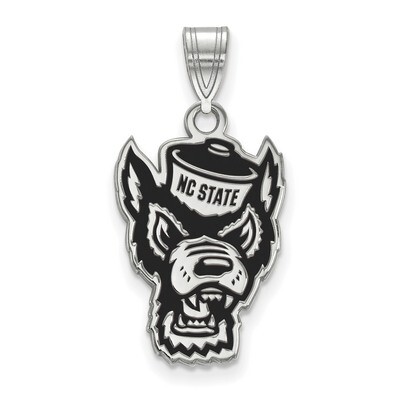 North Carolina State University Large Enamel Pendant Sterling Silver SS076NCS, MPN: SS076NCS, 88677…
