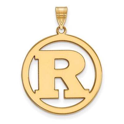 Rutgers L Pendant in Circle Gold-plated Silver GP017RUT, MPN: GP017RUT, 886774921464