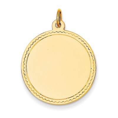 Plain .013 Gauge Engravable Round Disc Charm 14k Gold XM150/13, MPN: XM150/13, 883957473482