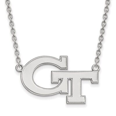 Georgia Institute of Technology Large Pendant with Necklace Sterling Silver SS010GT-18, MPN: SS010G…