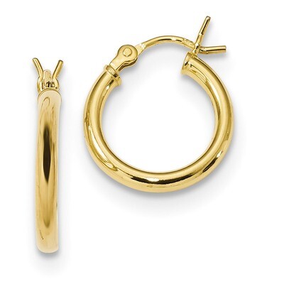 Hoop Earrings Sterling Silver Gold-Tone Polished QE13141, MPN: QE13141, 191101232602
