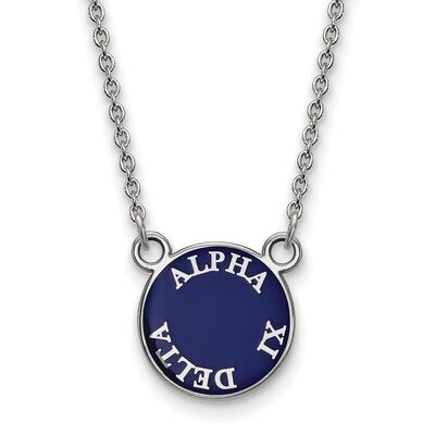 Alpha Xi Delta Extra Small Enameled Pendant with 18 Inch Chain Sterling Silver SS012AXD-18, MPN: SS…