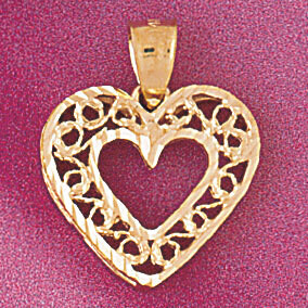 Dazzlers Jewelry Heart Pendant Necklace Charm Bracelet in Yellow, White or Rose Gold 3753, MPN: DZ-…