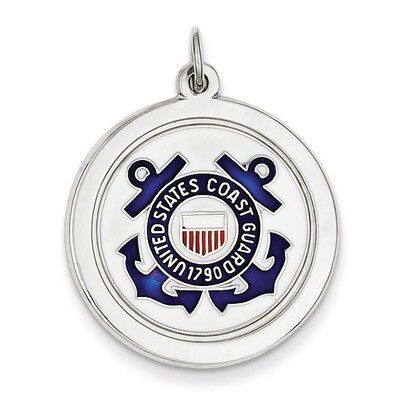 US Coast Guard Disc Charm Sterling Silver XSM149, MPN: XSM149, 883957976143