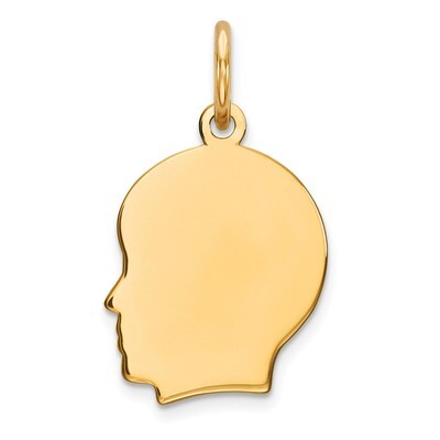 Engravable Boy Polished Disc Charm Sterling Silver Gold-plated QM348G/27, MPN: QM348G/27, 883957830…
