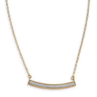 Leslie&#39;s Glimmer Infused with 1 inch Extender Necklace 18 Inch 14k Gold Polished HB-LF931-18, MPN: …