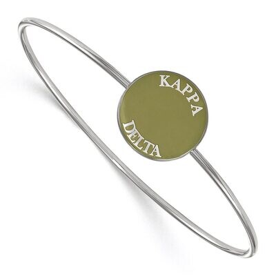 Kappa Delta Enameled Slip-on Bangle Sterling Silver SS022KD-7, MPN: SS022KD-7, 886774603810