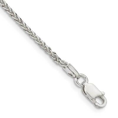 1.75mm Round Spiga Chain 8 Inch Sterling Silver QSP050-8, MPN: QSP050-8,