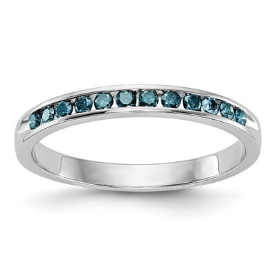 Blue Diamond Band 14k White Gold RM3436B-BD-025-WAA, MPN: RM3436B-BD-025-WAA, RM3436B-BD-025-WAA_HOM