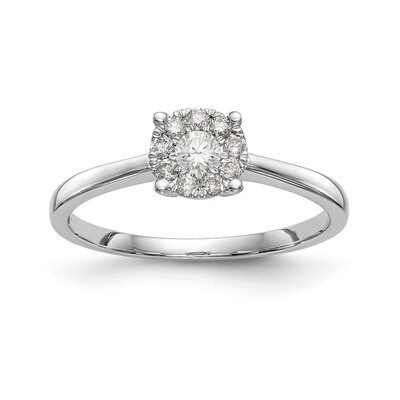 Complete Diamond Cluster Engagement Ring 14k White Gold RM2351E-025-WAA, MPN: RM2351E-025-WAA, 8839…