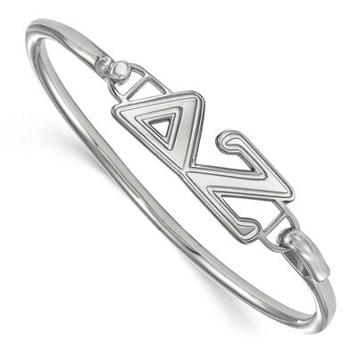 Delta Zeta Small Hook and Clasp Bangle Sterling Silver SS009DZ-6, MPN: SS009DZ-6, 191101101274