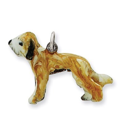 Briard Charm Sterling Silver Enameled QC6381, MPN: QC6381, 886774373973