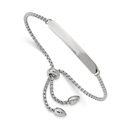 Adjustable Id Bracelet Stainless Steel Polished SRB2557, MPN: SRB2557, 191101859465