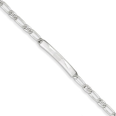 8 Inch Engravable Anchor Link ID Bracelet Sterling Silver Polished QID97-8, MPN: QID97-8, 883957501…