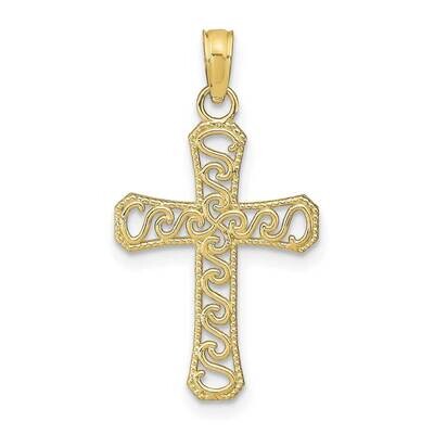 Fancy Cross Pendant 10k Gold 10K9593, MPN: 10K9593,