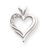 Diamond heart pendant 14k White Gold XH26WVS, MPN: XH26WVS, 883957239385