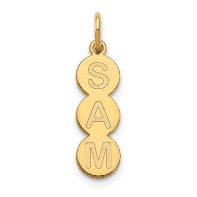 3 Letter Bubble Pendant 14k Gold XNA1332Y, MPN: XNA1332Y,