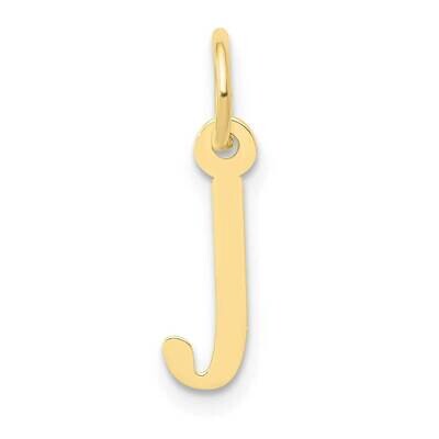 Slanted Block Initial J Charm 10k Gold Small 10YC644J, MPN: 10YC644J,