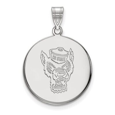 North Carolina State University Large Disc Pendant Sterling Silver SS072NCS, MPN: SS072NCS, 8867746…