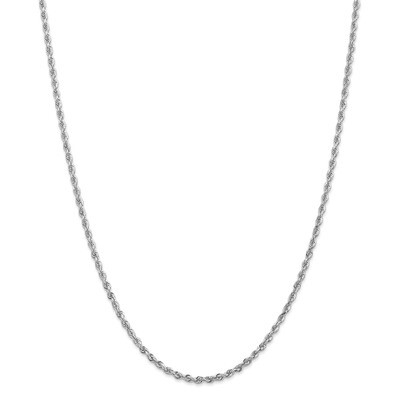 18 Inch 2.75mm Diamond -cut Quadruple Rope Chain 10k White Gold 10WQT021-18, MPN: 10WQT021-18, 1911…
