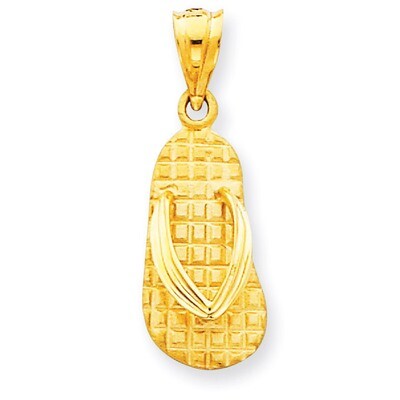 Sandals Pendant 14k Gold Solid Polished C2349, MPN: C2349, 886774088563