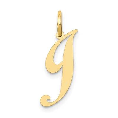 Fancy Script Initial J Charm 10k Gold Small 10YC650J, MPN: 10YC650J,