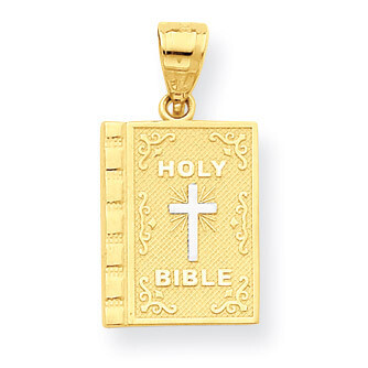 Holy Bible Charm 10K Gold &amp; Rhodium 10C1038, MPN: 10C1038, 886774019017