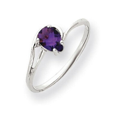 Amethyst Ring 14k white Gold 6x4mm Pear Y4627AM, MPN: Y4627AM, 883957470009