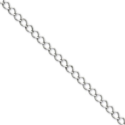 8 Inch 5.75mm Fancy Curb Chain Sterling Silver QPE14-8, MPN: QPE14-8, 883957216287