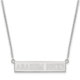 Anaheim Ducks Small Bar Necklace Sterling Silver Rhodium-plated SS032MDU-18, MPN: SS032MDU-18, 1911…