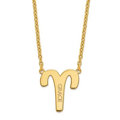 Aries Zodiac Necklace Gold Plated Sterling Silver XNA743GP, MPN: XNA743GP,