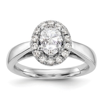 Oval Halo Engagement Diamond Semi-mount Ring 14k White Gold RM2040E-100-WAA, MPN: RM2040E-100-WAA, …
