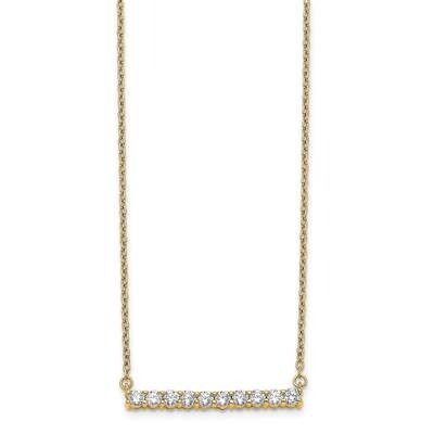 Si1/Si2, G H I, Bar Necklace 14k Yellow Gold Lab Grown Diamond PM3738-050-YLG, MPN: PM3738-050-YLG,…